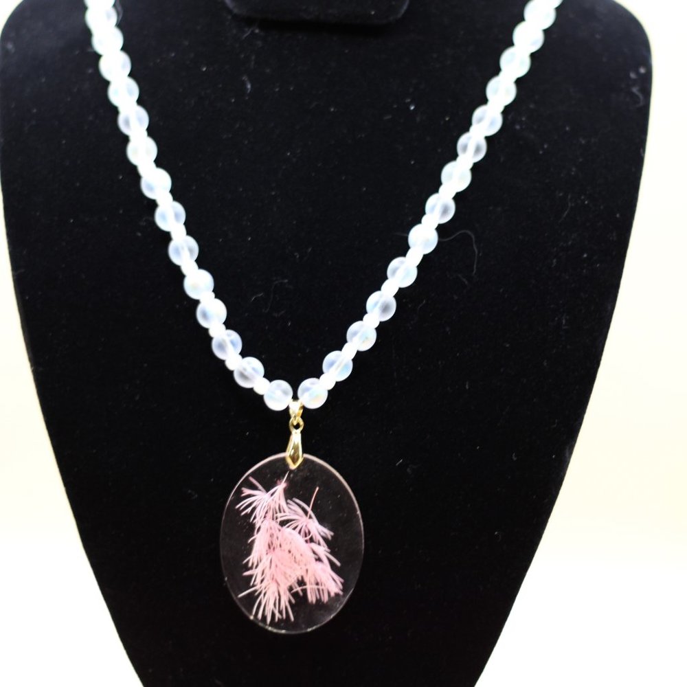 Mermaid glass flower necklace